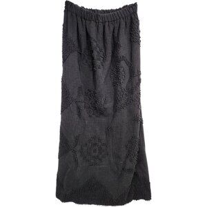 Vintage Heirlooms Nubby Chenille Pull On Skirt S Slit Mall Goth Art-to-Wear USA